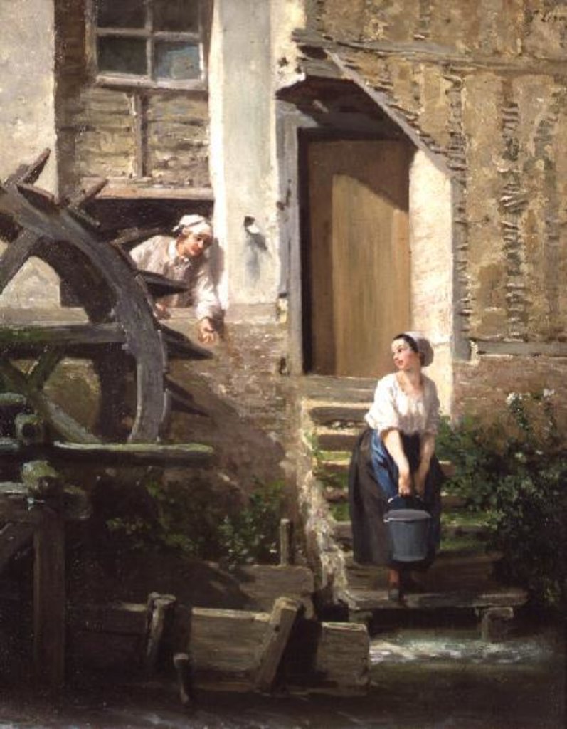 Detail of The Miller and his Sweetheart by Prudent Louis Leray