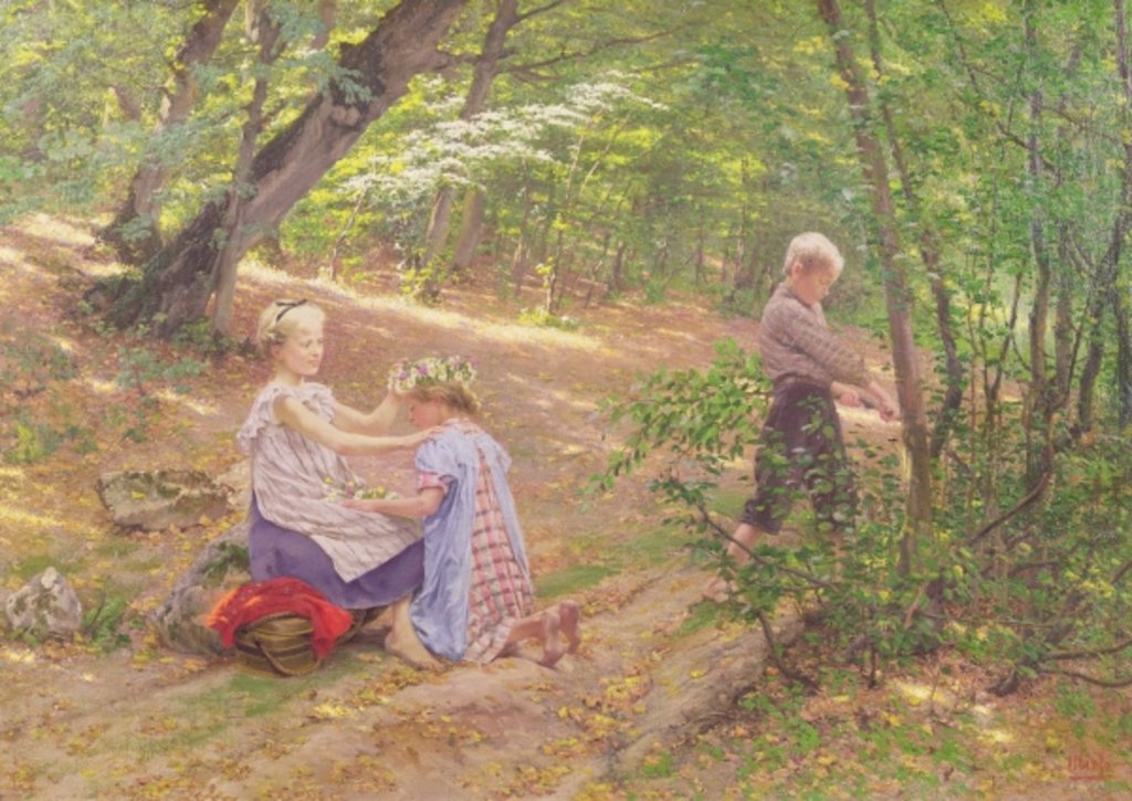 Detail of A Garland of Flowers, 19th century by Frigyes Friedrich Miess