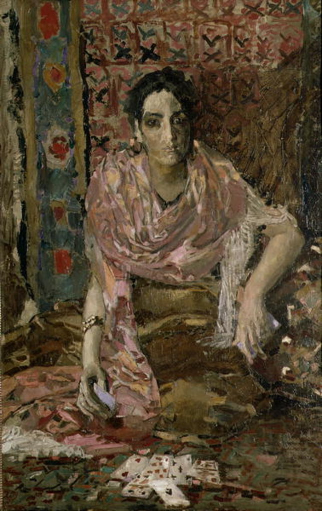 Detail of The Fortune Teller, 1895 by Mikhail Aleksandrovich Vrubel