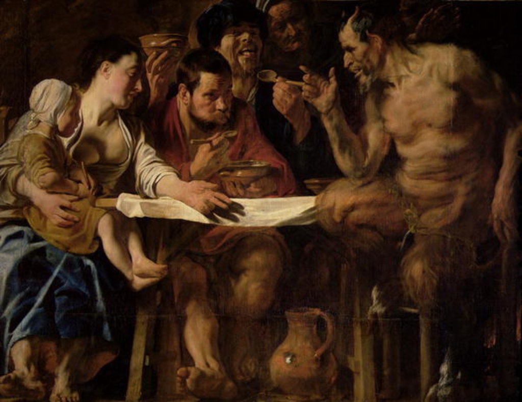 Detail of Satyr and Peasant, 1620 by Jacob Jordaens