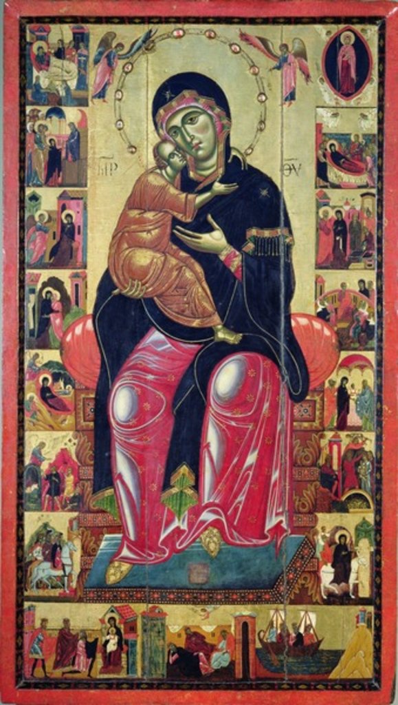 Detail of Madonna Enthroned, Florentine School, c.1275-80 by Italian School