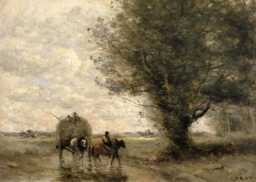 Detail of The Haycart, c. 1860 by Jean Baptiste Camille Corot