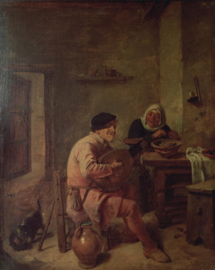Detail of An Interior with Figures by Adriaen Brouwer