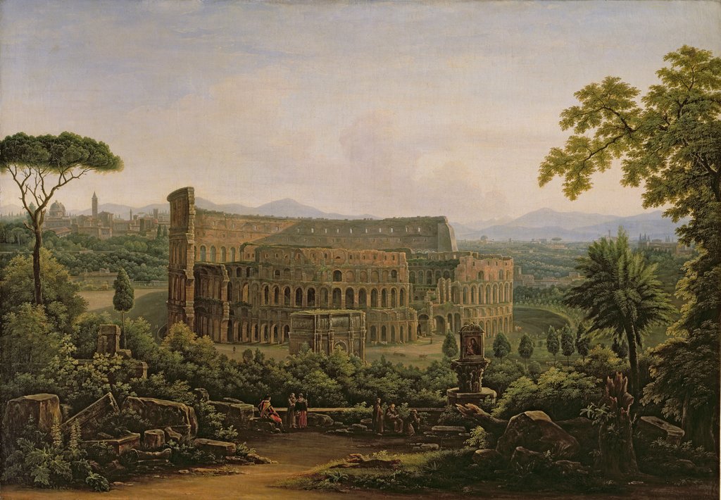 Detail of View of the Colosseum from the Palatine Hill, Rome, 1816 by Fedor Mikhailovich Matveev