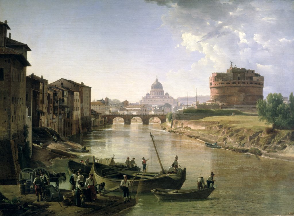 Detail of New Rome with the Castel Sant'Angelo, 1825 by Silvestr Fedosievich Shchedrin