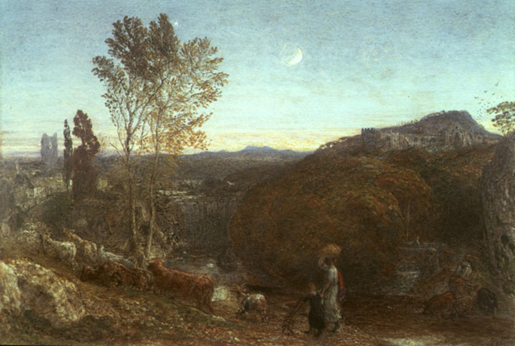 Detail of Going Home at Curfew Time by Samuel Palmer