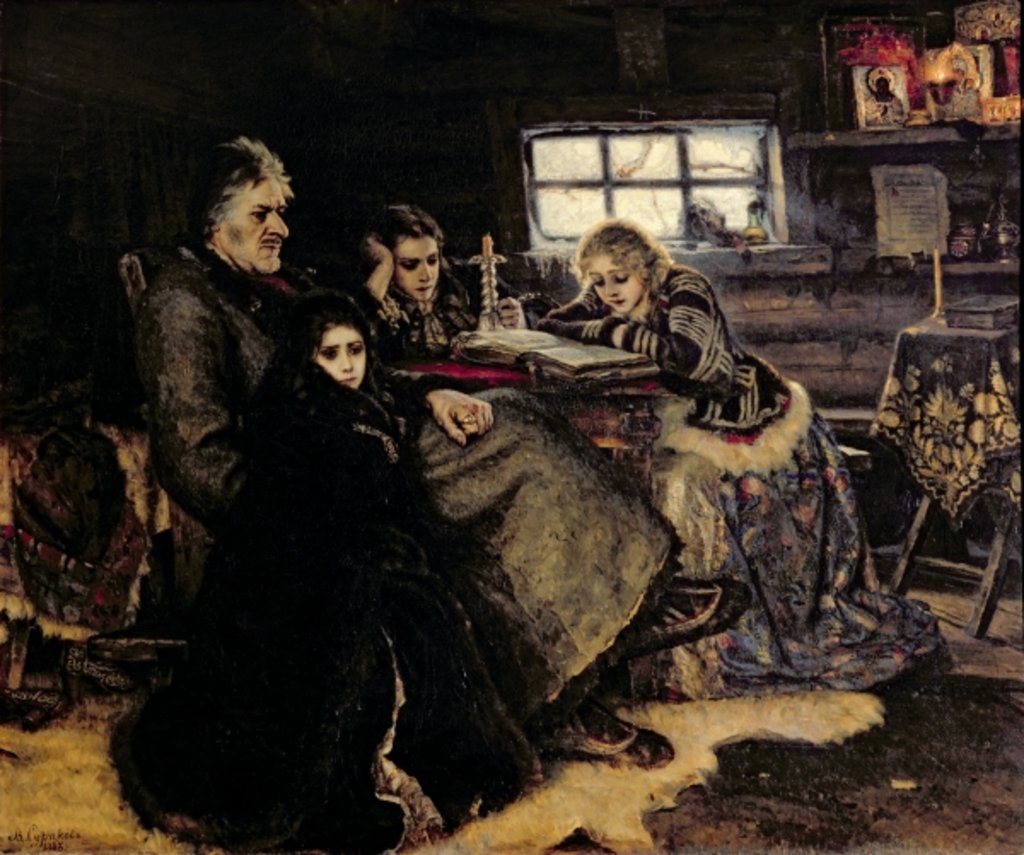 Detail of The Menshikov Family in Beriozovo, 1883 by Vasilij Ivanovic Surikov
