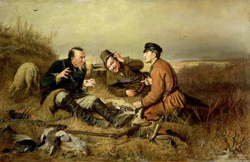 Detail of Hunters, 1816 by Vasili Grigorevich Perov