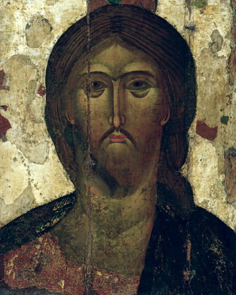 Detail of The Saviour, early 14th century by School Russian