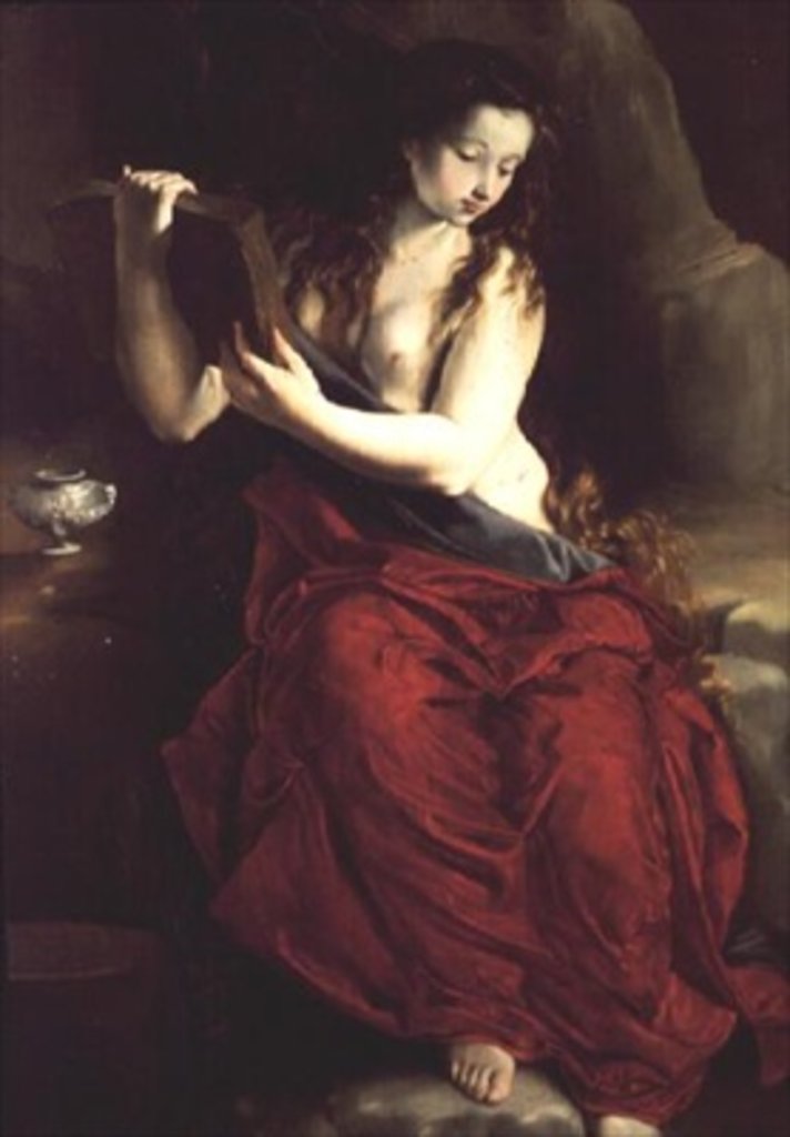 Detail of The Penitent Magdalen by Spanish School