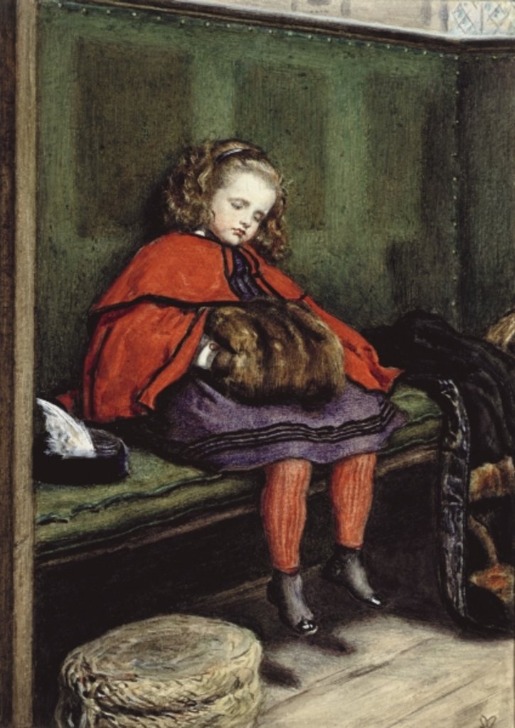 Detail of My Second Sermon by John Everett Millais