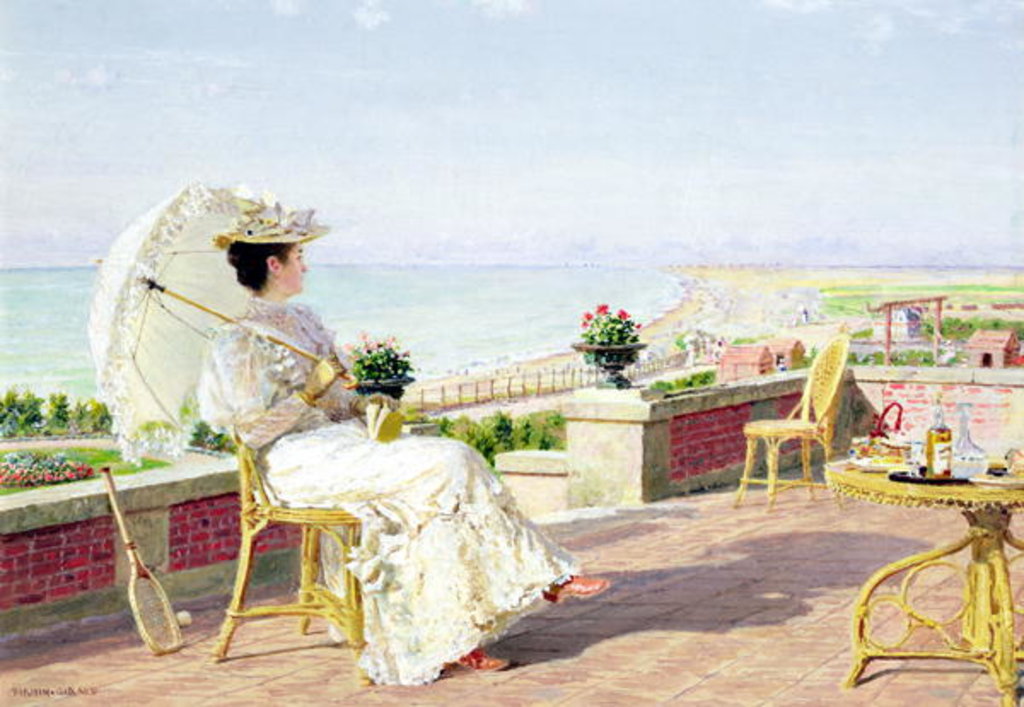 Detail of En Vacance by Marie Francois Firmin-Girard