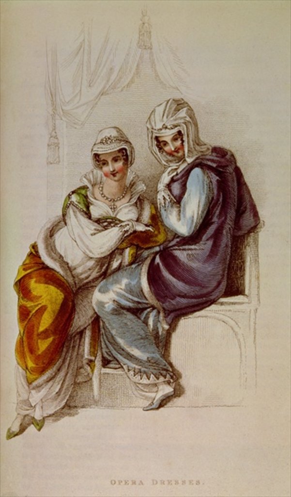 Detail of Opera dresses, Ackermann print, 1811 by Anonymous