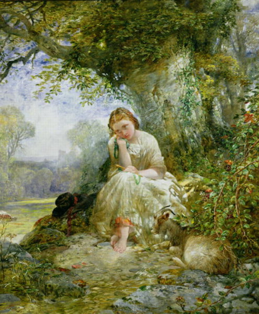 Detail of Day Dreaming by Alfred Woolmer