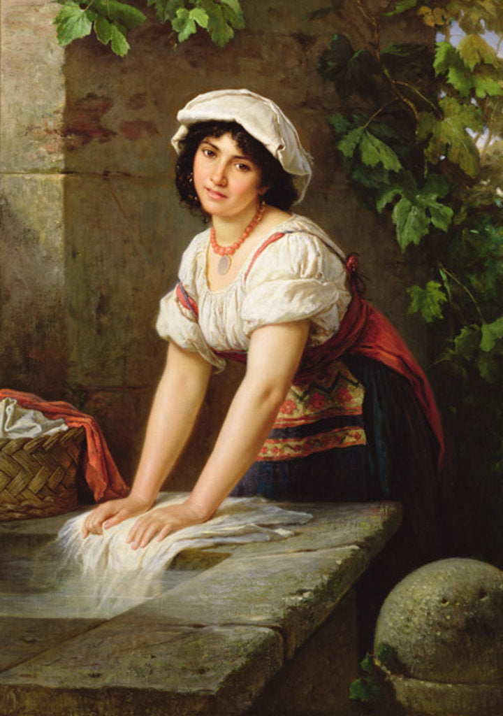 Detail of Washing at the Well, 1896 by Horace Henry Cauty