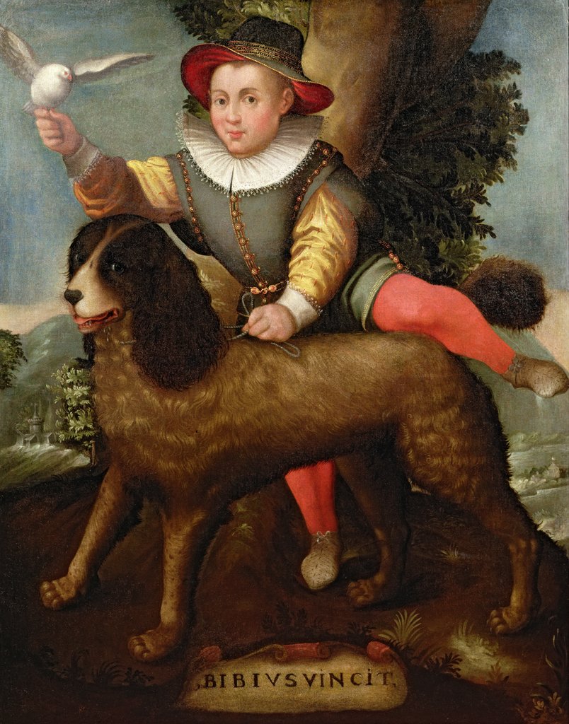 Detail of Boy and Dog, `Bibius Vincit' by Sofonisba Anguissola