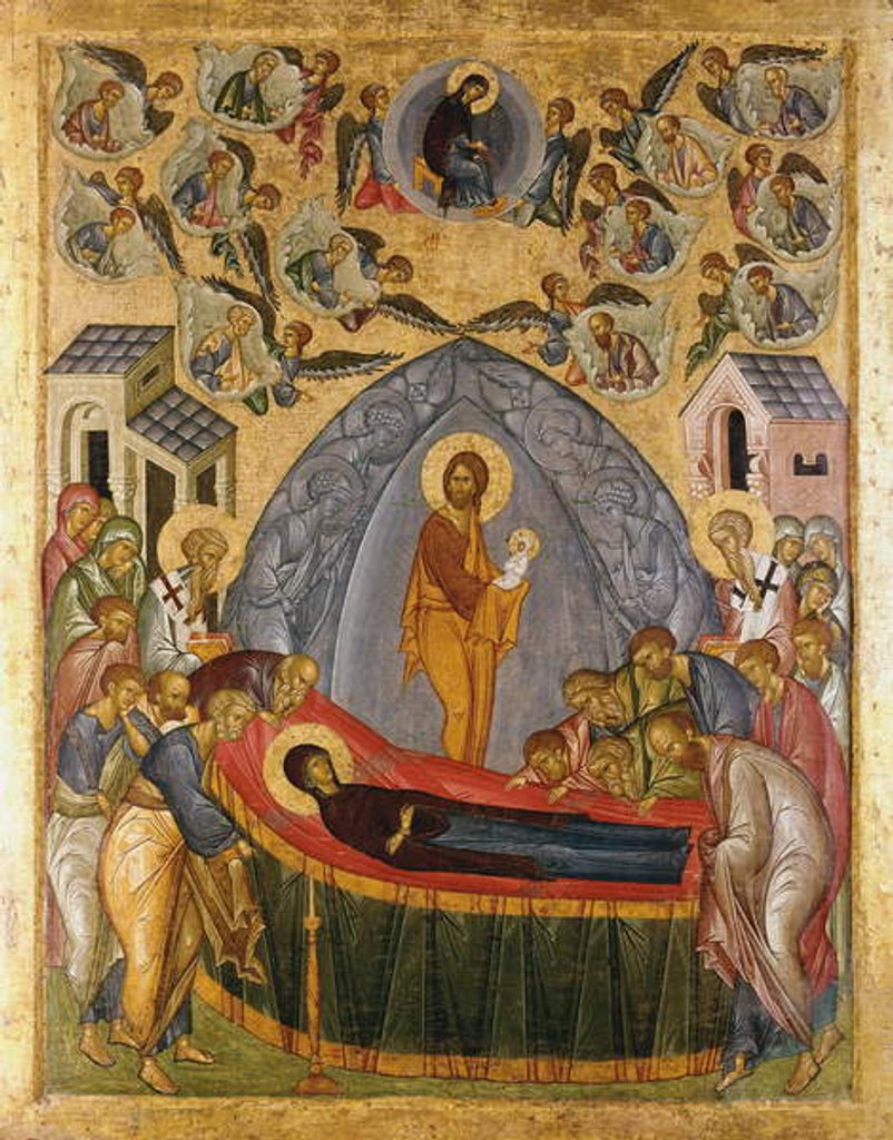 Detail of Dormition of the Mother of God, 1500-25 by School Russian