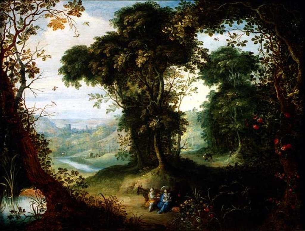 Detail of Rest on the Flight to Egypt by Jasper van der Laanen