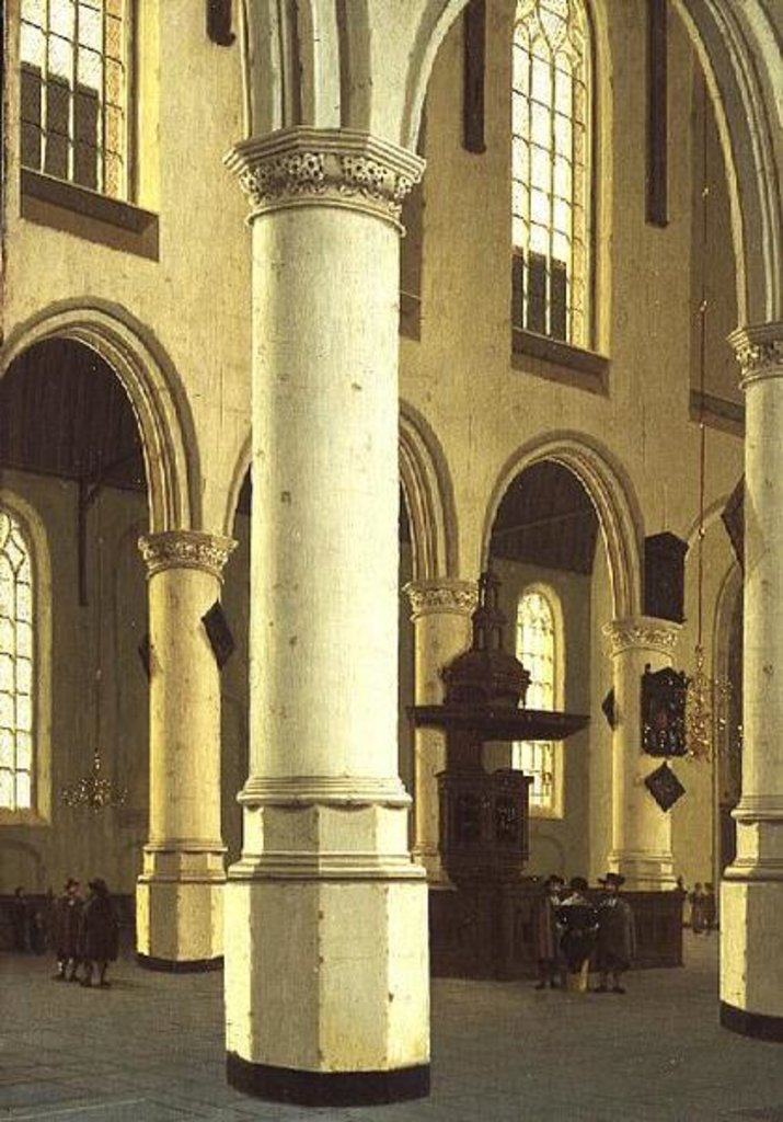 Detail of Interior of the Oude Kerk in Delft by Hendrik Cornelisz. van Vliet