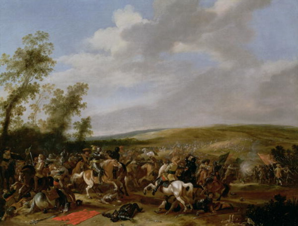 Detail of Battle Scene at Lutzen between King Gustavus Adolfus of Sweden against the Troops of Wallenstein, 1632 by Palamedes Palamedesz