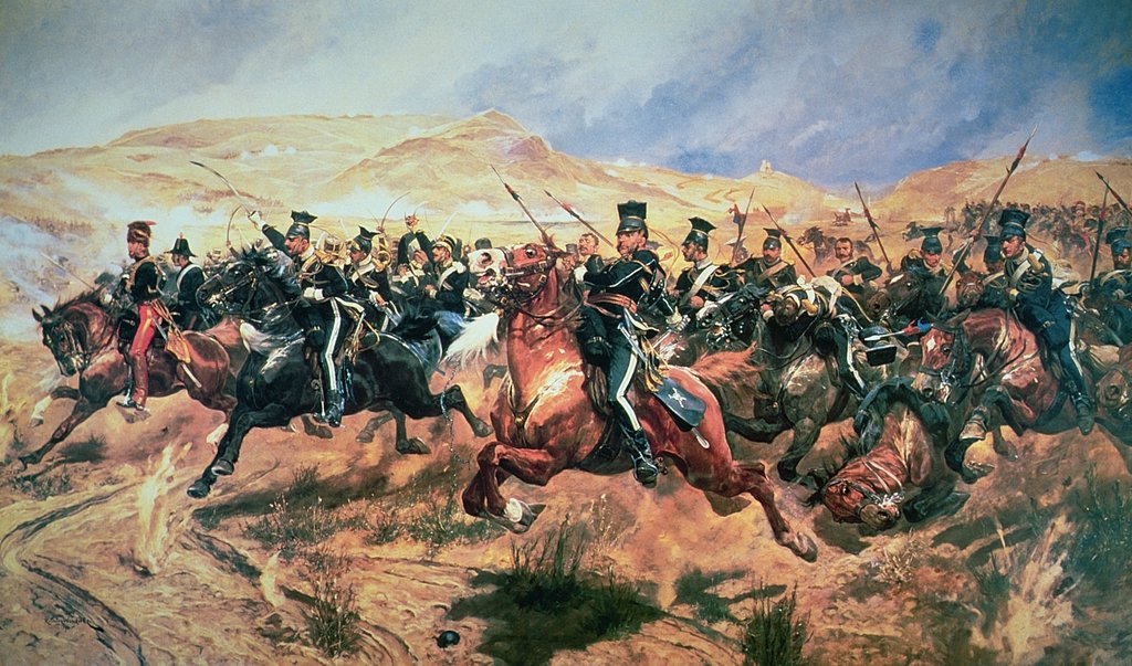 Detail of Charge of the Light Brigade, Balaclava, 25 October in 1854 by Richard Caton II Woodville