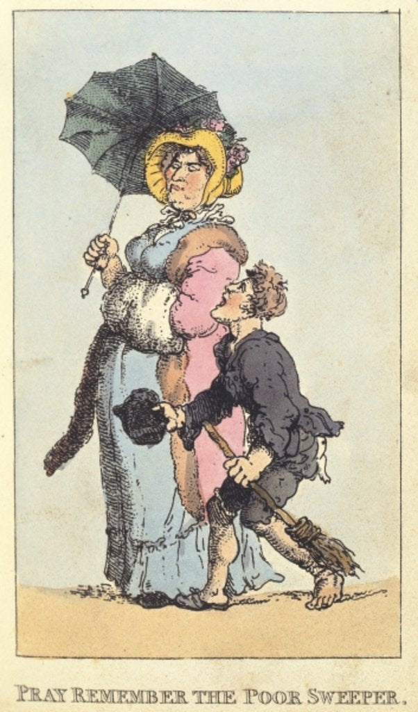 Detail of Pray Remember the Poor Sweeper, 1820 by Thomas Rowlandson