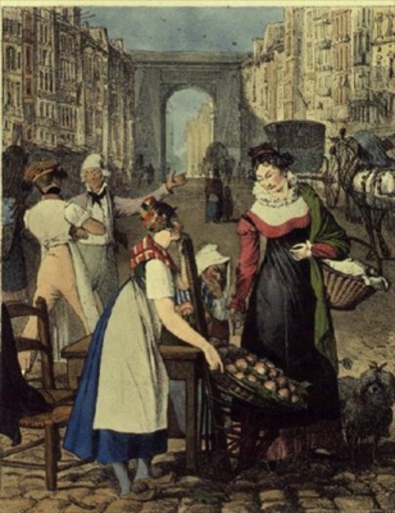 Detail of The Little Fruitseller, 1822 by John James Chalon