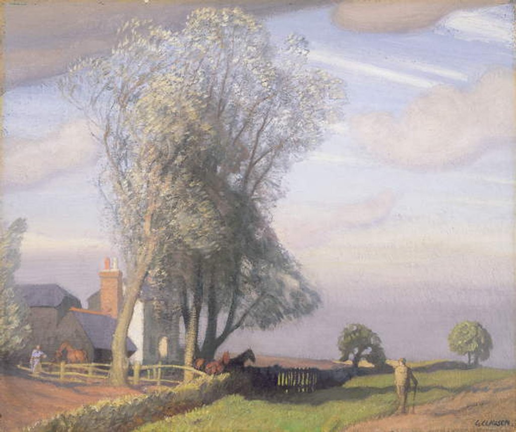 Detail of Willow Tree Farm, c.1928 by George Clausen