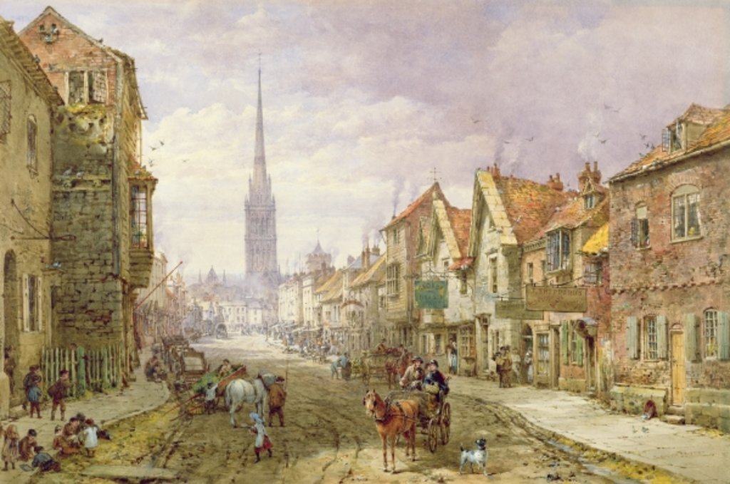 Detail of Salisbury, c.1870 by Louise Ingram Rayner