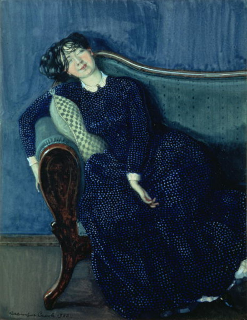 Detail of Sleeping woman in blue, 1903 by Konstantin Andreevic Somov
