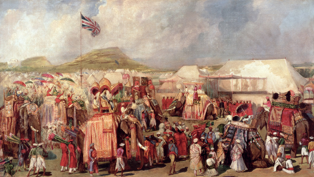 Detail of Native Princes Arriving in Camp for the Imperial Assemblage at Delhi, 1877 by George Landseer