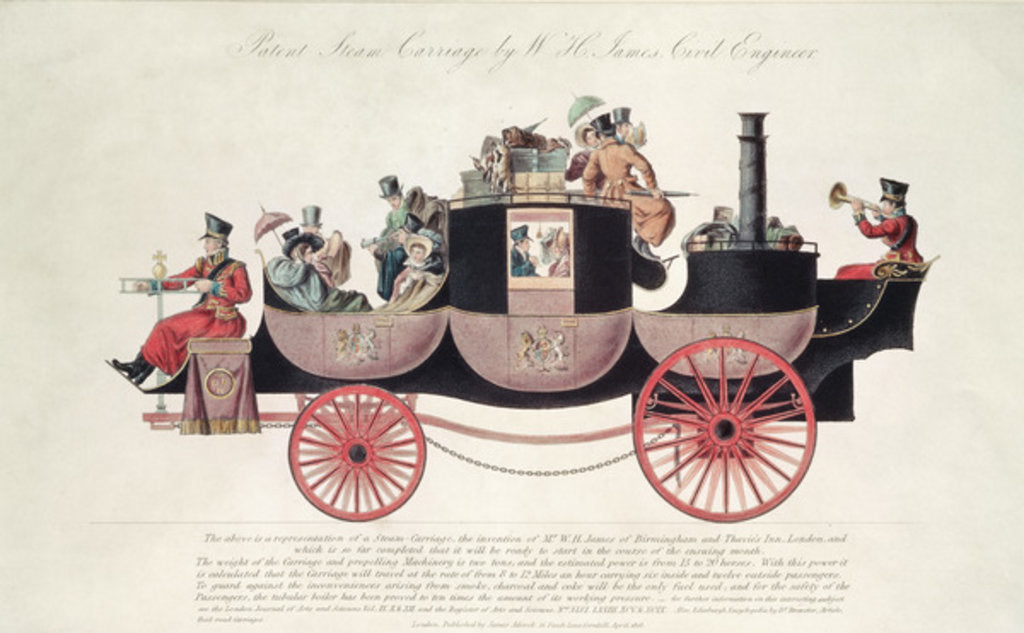 Detail of Patent Steam Carriage, 1828 by Anonymous