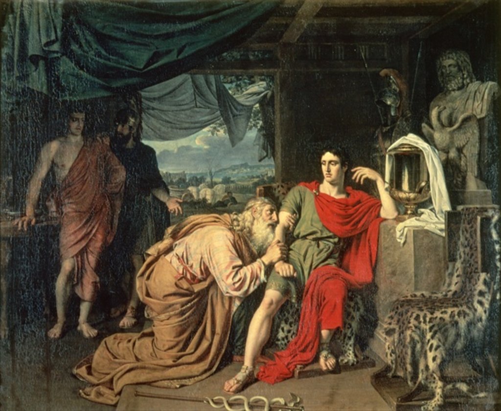 Detail of King Priam begging Achilles for the return of Hector's body, 1824 by Aleksandr Andreevich Ivanov