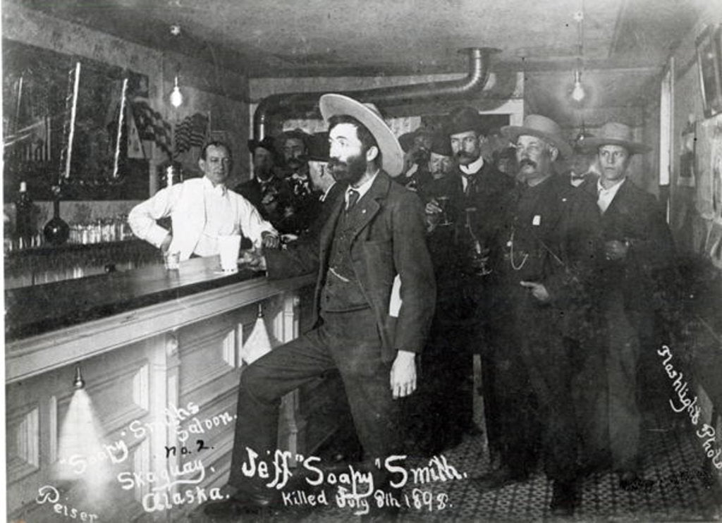 Detail of Soapy Smith's Saloon Bar at Skagway, Alaska, 1898 by American Photographer