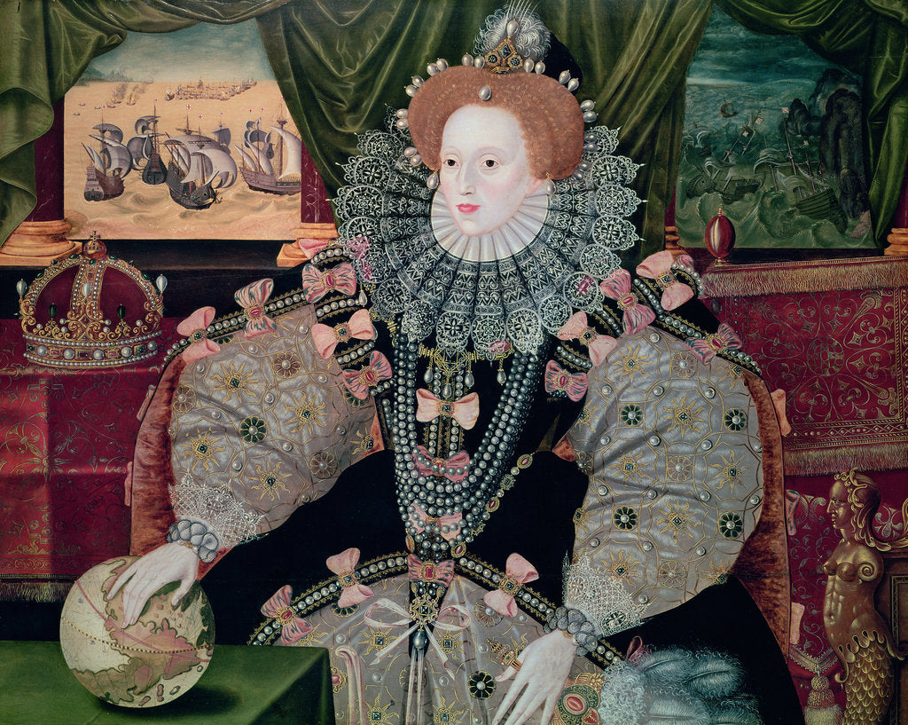 Detail of Elizabeth I, c.1588 by George Gower