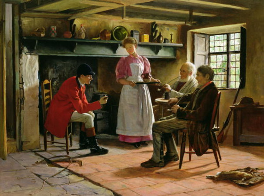 Detail of Inside the Lygon Arms, Broadway, 1896 by Claude Pratt