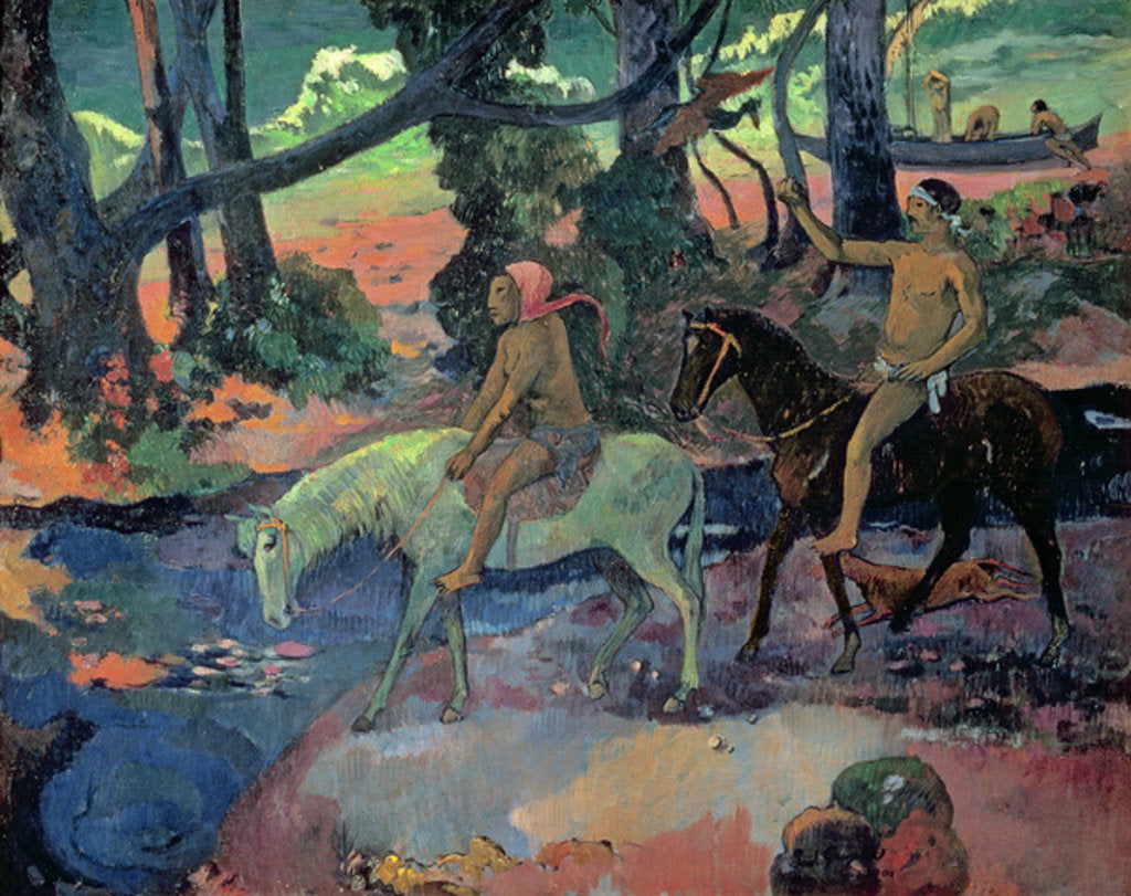 Detail of The Escape, The Ford, 1901 by Paul Gauguin