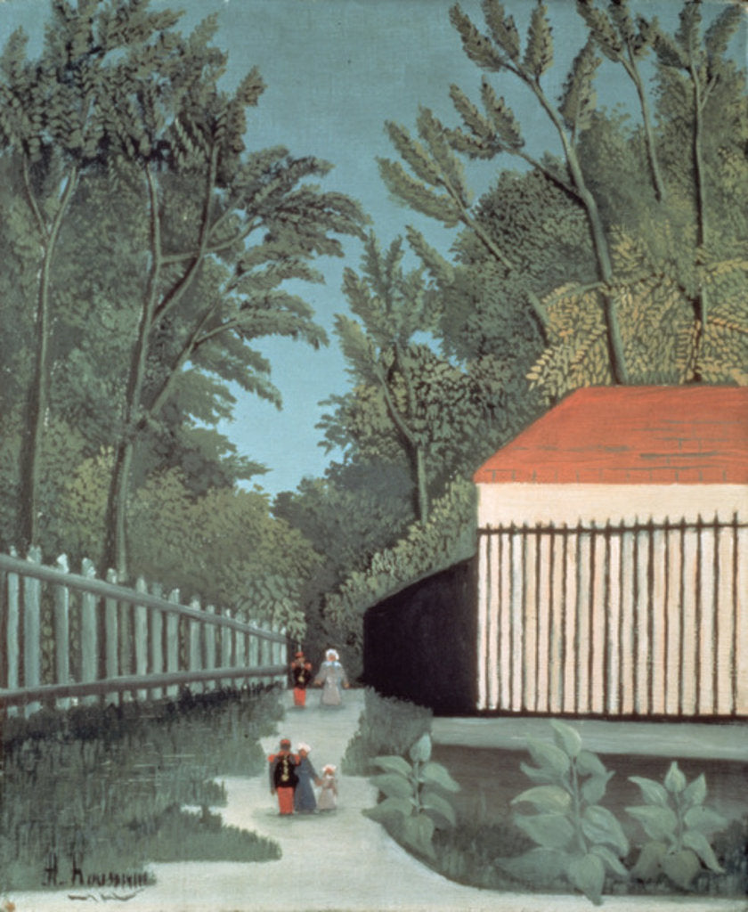 Detail of Landscape in Montsouris Park with five figures, 1910 by Henri J.F. Rousseau