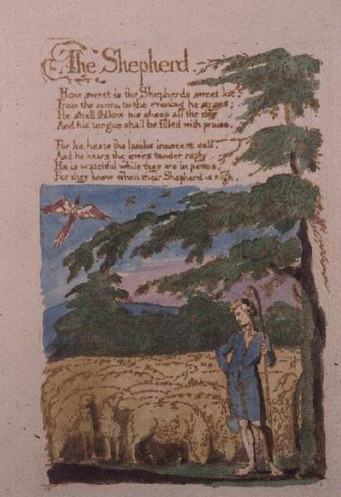 Detail of The Shepherd, from Songs of Innocence, 1789 by William Blake