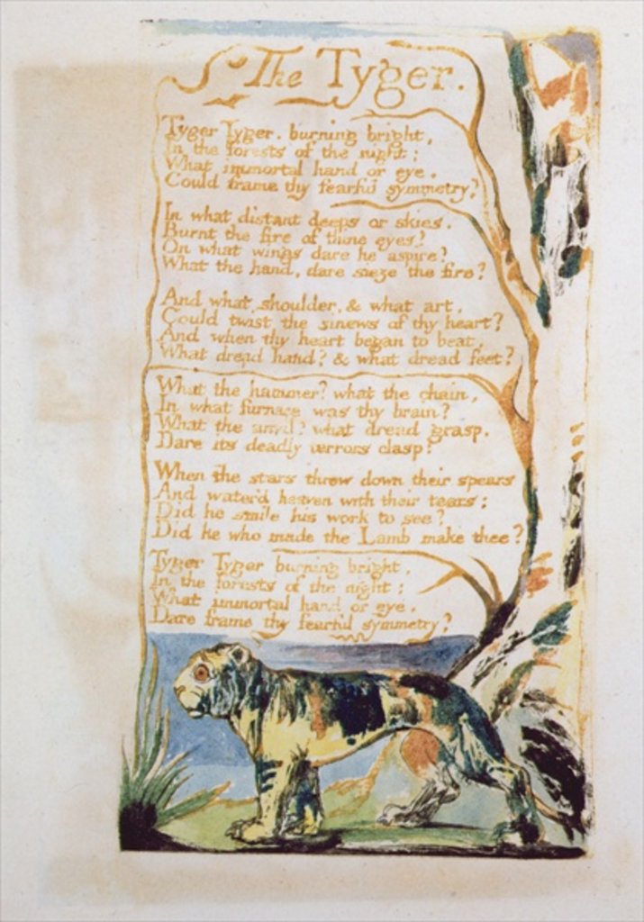 Detail of The Tyger by William Blake