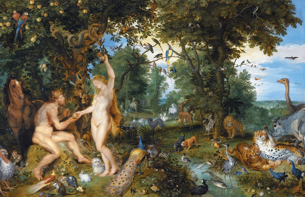Detail of The Garden of Eden with the Fall of Man, c.1615 by Jan & Rubens P.P. Brueghel
