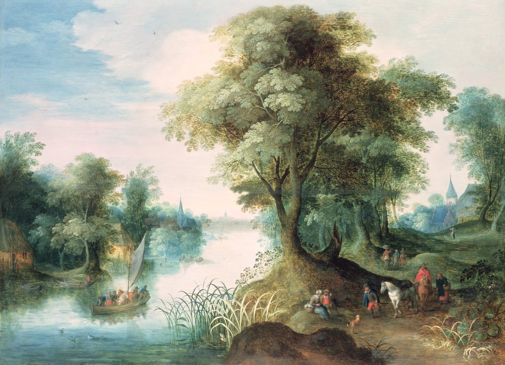 Detail of River Landscape by Jan the Elder Brueghel