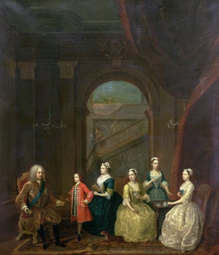 Detail of Thomas Wentworth, Earl of Strafford, and his family, c.1732 by Gawen Hamilton