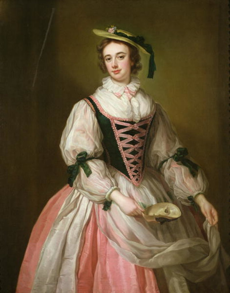 Detail of Portrait of Frances Macartney, c.1745 by George Knapton