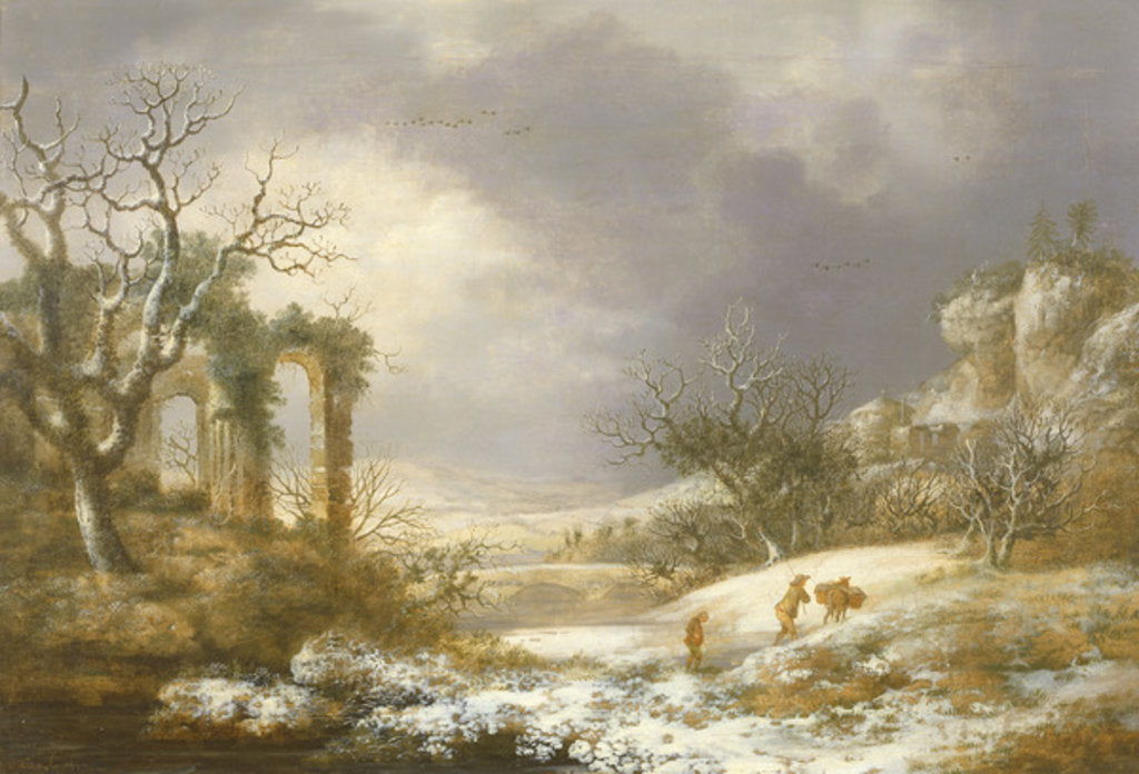 Detail of Winter Landscape, c.1750-60 by George of Chichester Smith
