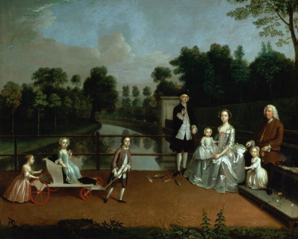 Detail of A Family Group on a Terrace in a Garden, 1749 by Arthur Devis