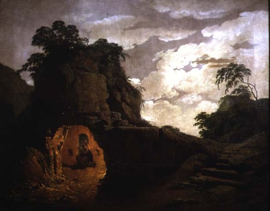 Detail of Virgil's Tomb, with the Figure of Silius Italicus, 1779 by Joseph Wright of Derby