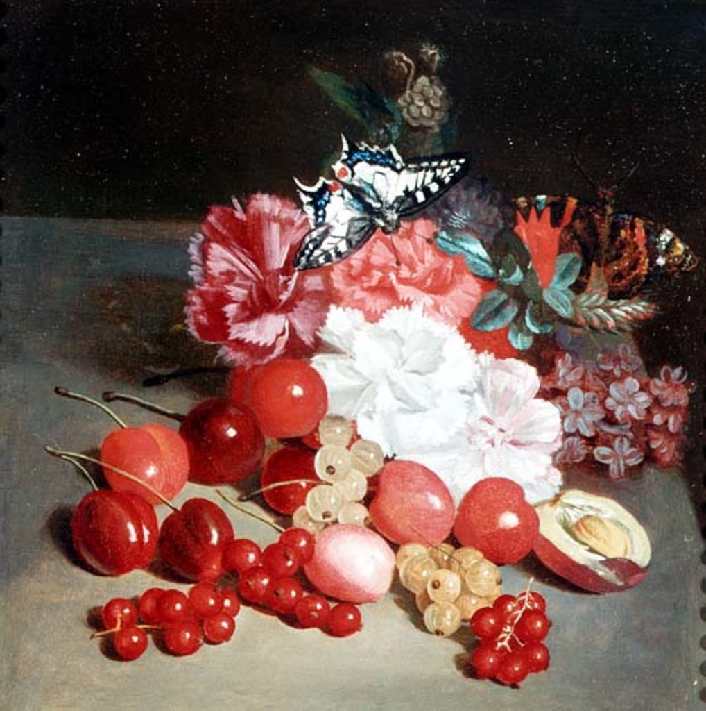 Detail of Still Life with Butterflies by Louis Leopold Boilly