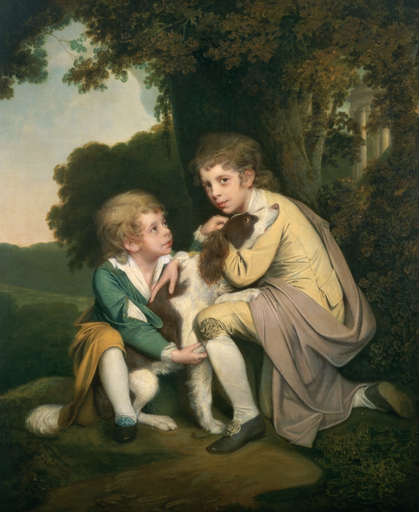 Detail of Thomas and Joseph Pickford as Children, c.1777-9 by Joseph Wright of Derby
