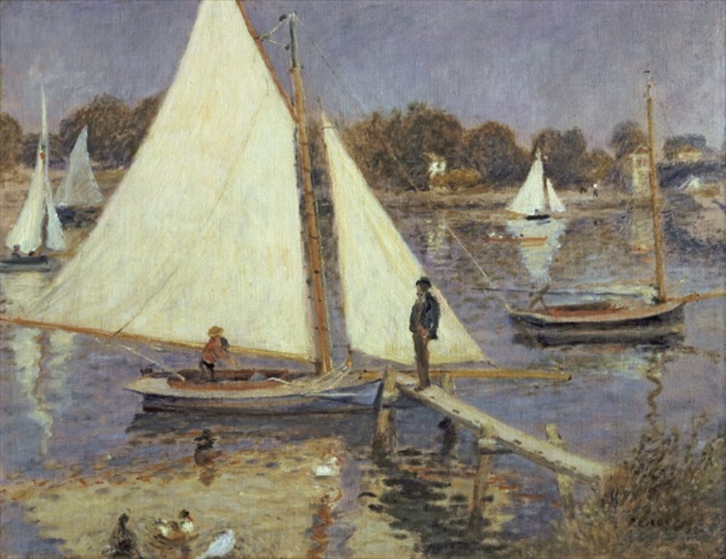 Detail of The Seine at Argenteuil, 1874 by Pierre Auguste Renoir